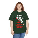 Unisex Once Upon A Time There Lived A Ghost T Shirt Horror Graphic Tee Spooky Paranormal Gothic Halloween Inspired Scary Storytelling Streetwear Top