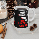 Unisex Once Upon A Time There Lived A Ghost Ceramic Coffee Mug Horror Graphic Cup Spooky Paranormal Gothic Halloween Inspired Scary Storytelling Drinkware