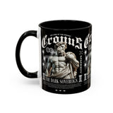 Cronus The Dark Sovereign Accent Coffee Mug 11oz 15oz Greek Mythology Statue Graphic Gothic Streetwear Bold Artistic Ceramic Cup