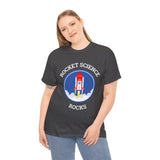 Rocket Science Rocks Unisex Heavy Cotton Tee Space Exploration T Shirt Astronomy STEM Education Science Lover Gift Astronaut Geek Nerd Graphic Top