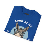 Laughing Donkey Fun Cartoon Unisex Heavy Cotton Tee Bold Humor Streetwear Trendy Graphic Shirt Perfect Gift for Friends Birthdays Casual Wear