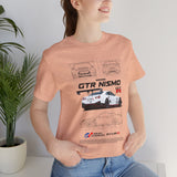 White Track Racing Blueprint Artwork Unisex Heavy Cotton Tee High Performance Inspired Streetwear Graphic Shirt For Car Lovers And Speed Enthusiasts
