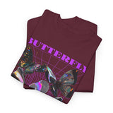 Butterfly Holographic Graphic Black Unisex Heavy Cotton bT Shirt Where Elegance Takes Flight Aesthetic Trendy Streetwear Fashion Outfit