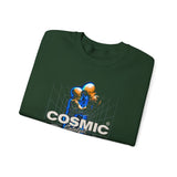 Cosmic Catalyst Unisex Heavy Blend Crewneck Sweatshirt Futuristic Sci Fi Space Astronaut Graphic Pullover Cyberpunk Streetwear Bold Galaxy Design Alpha Mindset Fashion