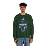 Cosmic Catalyst Unisex Heavy Blend Crewneck Sweatshirt Futuristic Sci Fi Space Astronaut Graphic Pullover Cyberpunk Streetwear Bold Galaxy Design Alpha Mindset Fashion