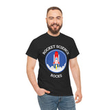 Rocket Science Rocks Unisex Heavy Cotton Tee Space Exploration T Shirt Astronomy STEM Education Science Lover Gift Astronaut Geek Nerd Graphic Top