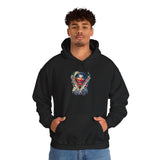 Fearless Grin Street Clown Hoodie Bold Urban Graphic Sweatshirt Powerful Streetwear Art Design For Confidence Energy And Hustler Mindset