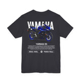 R3 Inspired Sport Motorcycle Art Unisex Heavy Cotton Tee Dynamic Streetwear Graphic for Riders and Moto Enthusiasts