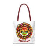 Kathakali Tote Bag Kerala Traditional Dance Art Canvas Bag Indian Culture Onam Festival Malayalam Heritage Ethnic Graphic Reusable Shopping Bag