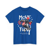 Move With Flow Breakdance Graphic Unisex Heavy Cotton Tee Hip Hop Streetwear Dance Rhythm Urban Style T Shirt