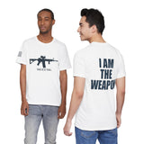 I Am The Weapon Unisex Heavy Cotton Tee Motivational Tactical Mindset Streetwear Bold Warrior Energy Graphic TShirt For Confidence Training Gym Wear Everyday Power Statement