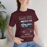 Silver Performance Coupe Front View Art Unisex Tee Luxury Speed Streetwear Automotive Graphic Shirt