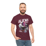 Aliens Exist UFO Graphic Unisex Heavy Cotton Tee Sci Fi Streetwear T Shirt Extraterrestrial Space Alien Design