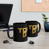 TopG Black Ceramic Coffee Mug Gold Print Motivational Hustler Alpha Mindset Entrepreneur Streetwear Lifestyle Tea Cup