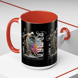 Sculptural Future Statue Art Accent Coffee Mug 11oz 15oz Greek Goddess Cosmic Abstract Splash Bold Artistic Streetwear Ceramic Cup