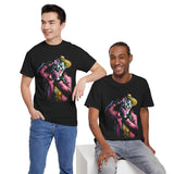 Snapshot of Madness Unisex Heavy Cotton Tee Dark Comic Art Streetwear Design Bold Neon Aesthetic Premium Graphic T Shirt Perfect for Artists Dreamers and Street Culture Enthusiasts