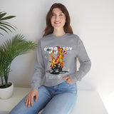 Currency Blaze Burning Money Graphic Unisex Heavy Blend Crewneck Sweatshirt Bold Streetwear Flame Cash Statement Urban Pullover