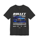 Bullet Blue Street Racing Artwork Unisex Heavy Cotton Tee High Performance Inspired Graphic Shirt For Car Lovers And Urban Streetwear Fans