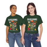 Blossoms Floral Graphic Unisex Heavy Cotton Tee Comfortable Streetwear Timeless Charm Motivational Nature Inspired T Shirt Perfect Gift for Garden Lovers Friends Birthdays Casual Everyday Wear