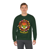 Unisex Kathakali Crewneck Sweatshirt Heavy Blend Pullover Kerala Traditional Dance Art Graphic Indian Culture Onam Festival Malayalam Heritage Design