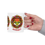 Ceramic Kathakali Mug Kerala Traditional Dance Art Coffee Cup Indian Culture Onam Festival Malayalam Heritage Ethnic Graphic Souvenir Gift
