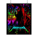 Reaper Of Neon Flames Poster Dark Neon Skull Wall Art Cosmic Energy Illustration Premium Matte Print For Home Studio Office And Urban Spaces