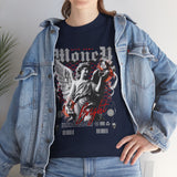 Money Bright Unisex Heavy Cotton Tee Angel Statue Graphic Gothic Streetwear Red Neon Aesthetic Artistic Fashion Statement T Shirt