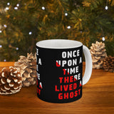 Unisex Once Upon A Time There Lived A Ghost Ceramic Coffee Mug Horror Graphic Cup Spooky Paranormal Gothic Halloween Inspired Scary Storytelling Drinkware