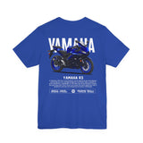 R3 Inspired Sport Motorcycle Art Unisex Heavy Cotton Tee Dynamic Streetwear Graphic for Riders and Moto Enthusiasts