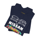 Nissan 240Z Illustrated Tee Donut Drift Car Inspired Graphic T Shirt Street Racing Art Tee JDM Style Automotive Streetwear Unisex Shirt for Car Lovers Drift Fans Racing Culture Outfit