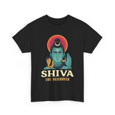 Lord Shiva The Destroyer Unisex Graphic T Shirt Mahadev Mahakal Devotional Hindu Spiritual Cotton Tee Trishul Rudraksha Temple Festival Wear India