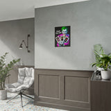 Joker Enjoy The Game Glossy Poster Bold Gothic Wall Art Dark Psychological Design Fiery Street Aesthetic Print for Risk Takers and Art Collectors