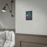 Galactic Dream Astronaut Neon Art Matte Vertical Poster Futuristic Space Wall Art Vibrant Cosmic Print Premium Home Decor for Sci Fi Lovers Creative Studios and Modern Interiors