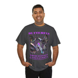 Butterfly Holographic Graphic Black Unisex Heavy Cotton bT Shirt Where Elegance Takes Flight Aesthetic Trendy Streetwear Fashion Outfit