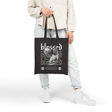 Blessed Angel Statue Graphic Cotton Canvas Tote Bag Eco Friendly Gothic Streetwear Aesthetic Spiritual Artistic Reusable Shopper