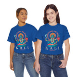 Kali Goddess Unisex Heavy Cotton T Shirt Hindu Spiritual Graphic Tee Maa Kali Mahakali Divine Shakti Protector Destroyer Of Evil Indian Mythology Devotional Streetwear Festival Wear Gift For Navratri...