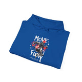 Move With Flow Breakdance Graphic Unisex Heavy Blend Hooded Sweatshirt Hip Hop Streetwear Dance Rhythm Hoodie