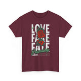 Love Fake Friendship Rose Graphic Unisex Heavy Cotton Tee Bold Statement Streetwear T Shirt Empowering Artistic Floral Design for Self Expression Perfect Gift for Friends Birthdays Parties Casual Wear