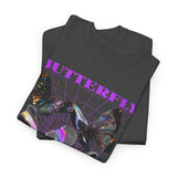 Butterfly Holographic Graphic Black Unisex Heavy Cotton bT Shirt Where Elegance Takes Flight Aesthetic Trendy Streetwear Fashion Outfit