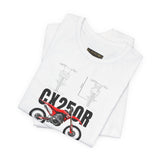 CX 250R Motocross Blueprint Graphic Tee Dirt Bike Racing Motorcycle T Shirt For Riders Off Road Enthusiasts Streetwear Gift For Bikers Motorsport Fans