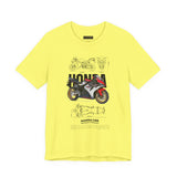 Honda CBR Superbike Blueprint Racing Motorcycle Graphic Tee Sport Bike Track Design T Shirt For Riders Speed Lovers Motorsport Streetwear Gift