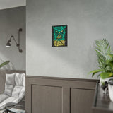 The Watcher Owl All Seeing Wisdom Matte Vertical Poster Mystical Neon Owl Wall Art Geometric Spiritual Symbol Print For Home Office Studio Decor Perfect For Visionary Thinkers And Creators