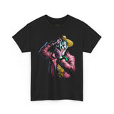 Snapshot of Madness Unisex Heavy Cotton Tee Dark Comic Art Streetwear Design Bold Neon Aesthetic Premium Graphic T Shirt Perfect for Artists Dreamers and Street Culture Enthusiasts