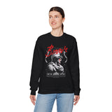 Brave Warrior Roman Gladiator Graphic Print Unisex Heavy Blend Crewneck Sweatshirt Bold Motivational Streetwear Pullover