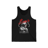 Brave Warrior Roman Gladiator Graphic Print Unisex Jersey Tank Top Bold Motivational Streetwear Sleeveless Gym Workout Shirt