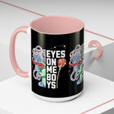 Eyes On Me Boys Medusa Accent Coffee Mug 11oz 15oz Mythological Streetwear Bold Empowerment Design Perfect Gift for Coffee Lovers Friends Birthdays Daily Motivation