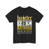 Hustler Original Money Maker Unisex Heavy Cotton Tee Streetwear Graphic Bold Dollar Bill Print Motivational Entrepreneur T Shirt
