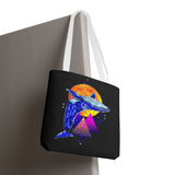 Ballena Cosmic Whale Art Eco Tote Bag Vibrant Geometric Ocean Design Durable Canvas Reusable Shopping Bag Premium Artistic Streetwear Accessory Perfect Gift for Nature Lovers Dreamers and Creative Thinkers