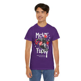 Move With Flow Breakdance Graphic Unisex Heavy Cotton Tee Hip Hop Streetwear Dance Rhythm Urban Style T Shirt