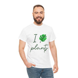 I Love Plants Unisex Heavy Cotton Tee Eco Friendly Botanical Leaf Nature Lover Green Gardening T Shirt Sustainable Plant Parent Gift For Gardeners